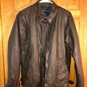 US Polo Assn Faux Leather Bomber Jacket